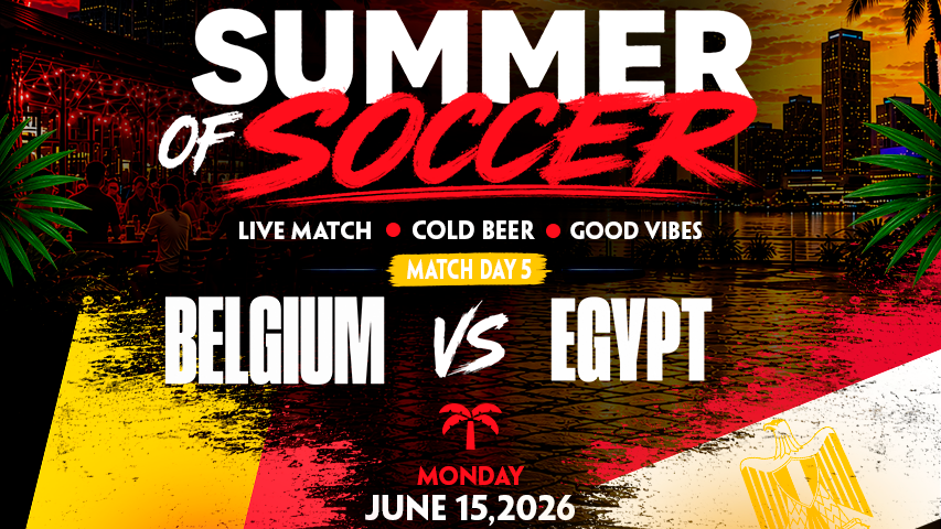 Belgium vs  Egypt Watch Party in Miami