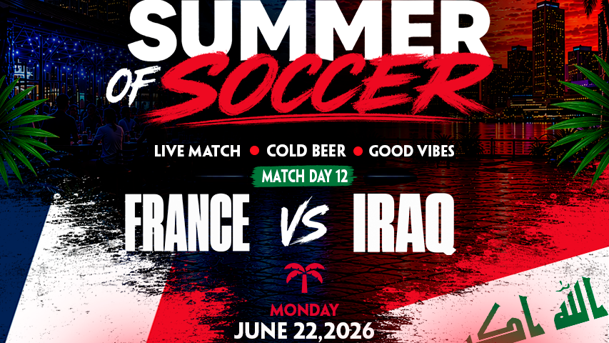 France vs Iraq Watch Party in Miami